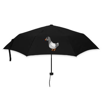 Taube - Regenschirm (klein) - Schwarz - Vorne