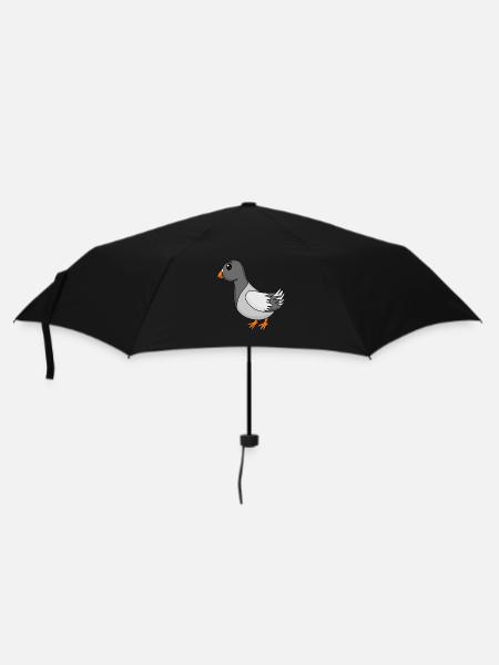 Taube - Regenschirm (klein) - Schwarz