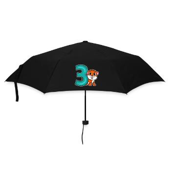 3 years old - 3rd birthday - children's birthday - Umbrella (small) - black - Front