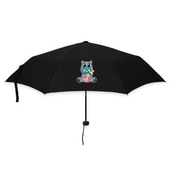 Bébé Hippopotame - Parapluie standard - noir - Devant