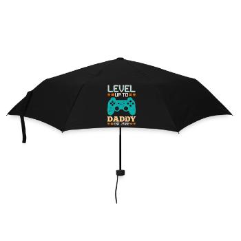 Level up to Daddy 2022 Gaming Vater werdender Papa - Regenschirm (klein) - Schwarz - Vorne