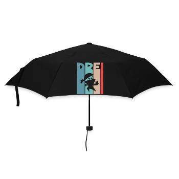 Ninja 3 Jahre Geburtstag Kinder - Regenschirm (klein) - Schwarz - Vorne