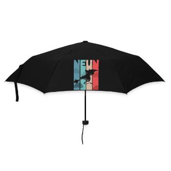 Drache 9. Geburtstag Kinder Drachen - Regenschirm (klein) - Schwarz - Vorne