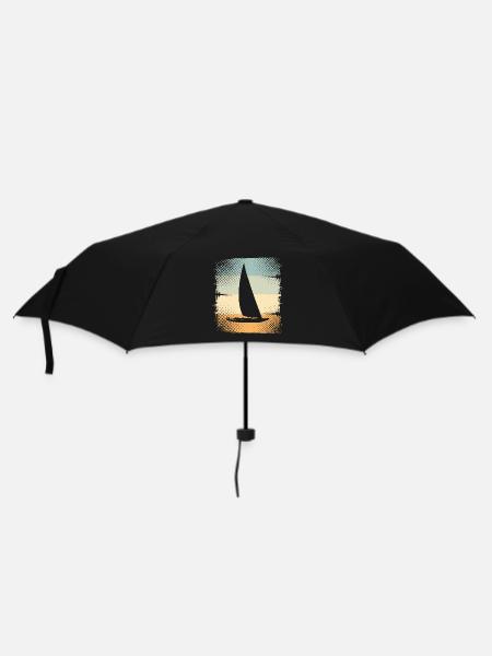 Segelschiff - Regenschirm (klein) - Schwarz