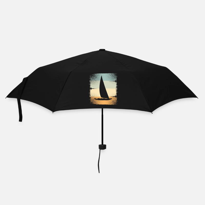 Segelschiff - Regenschirm (klein) - Schwarz