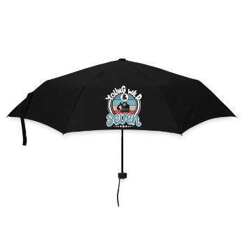 Bagger 7 Jahre Kindergeburtstag - Regenschirm (klein) - Schwarz - Vorne