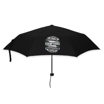 Kranführer - Regenschirm (klein) - Schwarz - Vorne