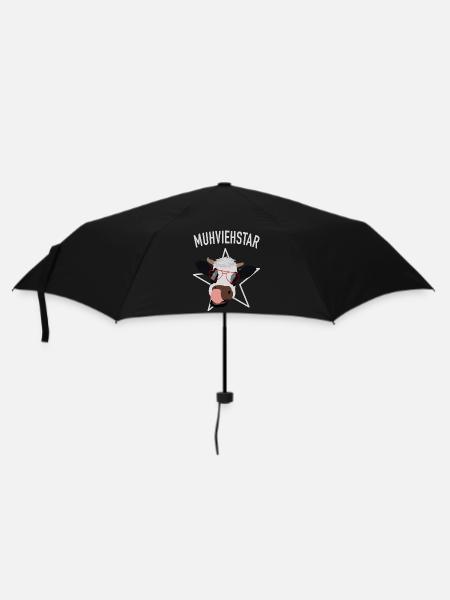 Muhviehstar Kuh Outfit - Regenschirm (klein) - Schwarz