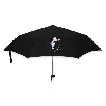 Space Mermaid Floating With Balloons - Umbrella (small) - black - Front