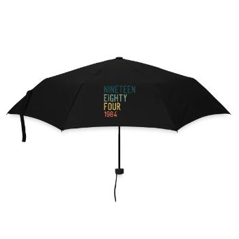Vintage 1984 84 Birthday Retro Vintage Gift - Umbrella (small) - black - Front