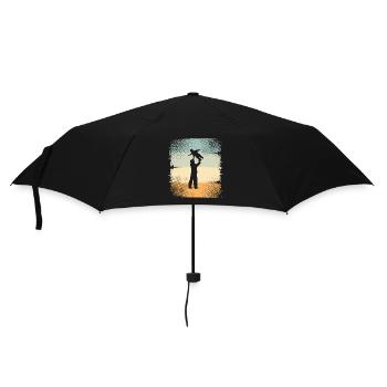 Vater Und Sohn - Regenschirm (klein) - Schwarz - Vorne