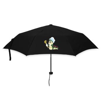 Raupe Koch Kochlöffel Kochen - Regenschirm (klein) - Schwarz - Vorne