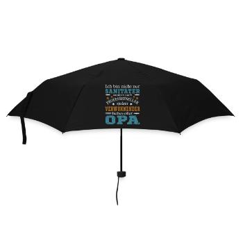 Sanitäter Opa - Regenschirm (klein) - Schwarz - Vorne