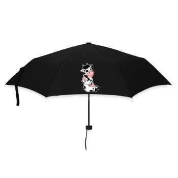 Cow Family - Cow with Baby - Cow Motif - Umbrella (small) - black - Front