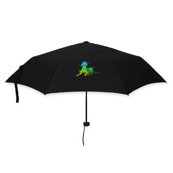Farbenfroher Magyar Vizsla - Regenschirm (klein) - Schwarz - Vorne