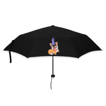 1 an - 1 anniversaire - Welsh Corgi Pembroke - Parapluie standard - noir - Devant