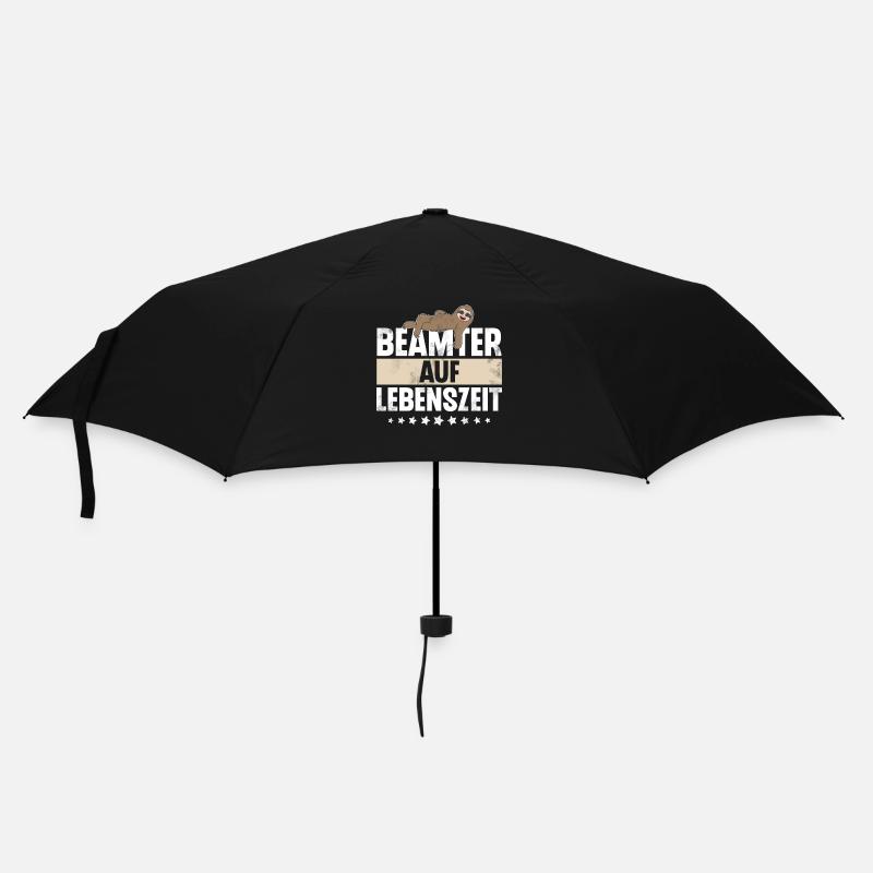 Beamter Auf Lebenszeit Faultier - Regenschirm (klein) - Schwarz