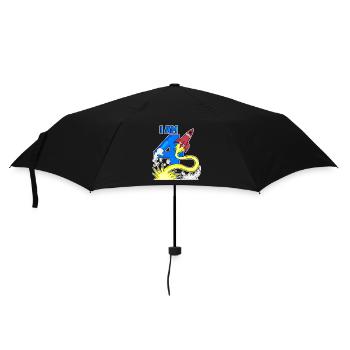 4 birthday boy - 4 years old - I am 4 - Umbrella (small) - black - Front