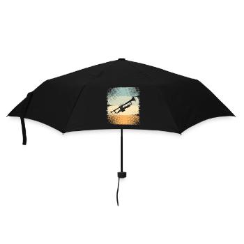 Trompete - Regenschirm (klein) - Schwarz - Vorne