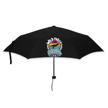 Dinosaurier 7. Geburtstag Kinder T-Rex - Regenschirm (klein) - Schwarz - Vorne