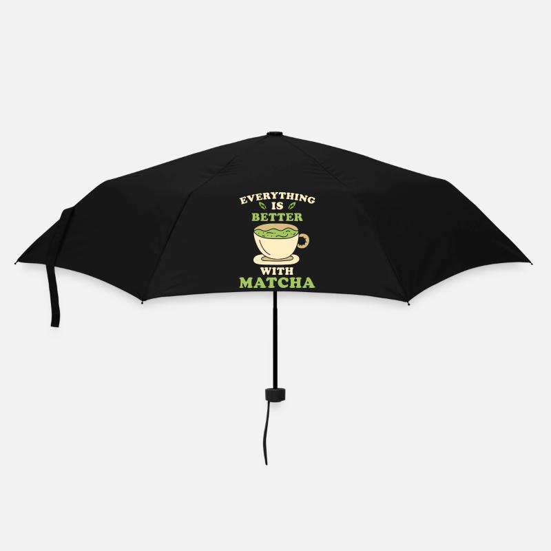 Matcha Tee - Regenschirm (klein) - Schwarz
