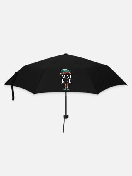 Weihnachten Partnerkostüm Kleiner Elf Elfe Elfen - Regenschirm (klein) - Schwarz