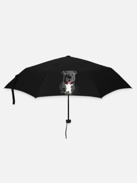 American Bully XL Polygon artistically designed - Umbrella (small) - black