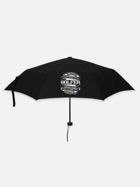 Golfer Golf - Regenschirm (klein) - Schwarz