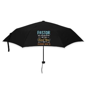 Pfarrer Priester - Regenschirm (klein) - Schwarz - Vorne