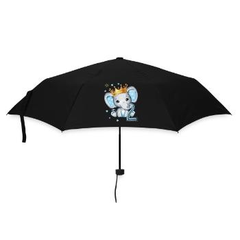 Kids 2nd Birthday Elephant Boy - Umbrella (small) - black - Front