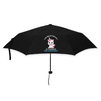 Geh us dem Weg unnötiger Sozialkontakt Einhorn - Regenschirm (klein) - Schwarz - Vorne