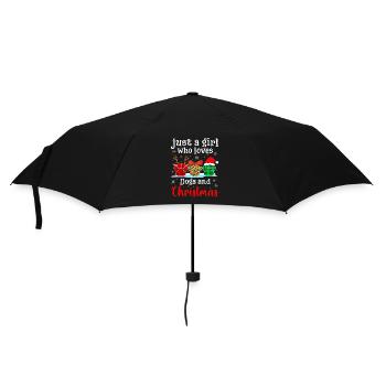 Just A Girl Who Loves Dogs and Christmas - Umbrella (small) - black - Front