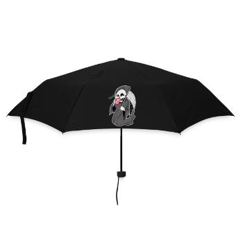 Faucheuse sinistre au café - Parapluie standard - noir - Devant