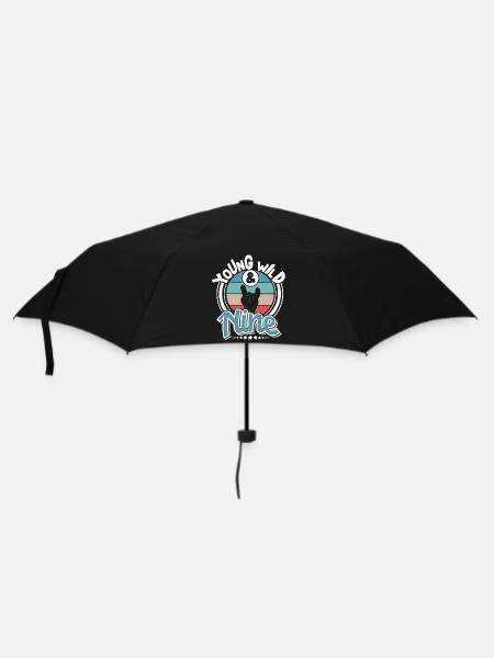 9 Jahre 9. Geburtstag - Regenschirm (klein) - Schwarz