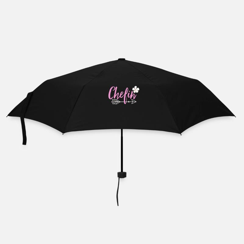 Chefin - Regenschirm (klein) - Schwarz