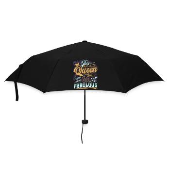 60th birthday 60 years Women Ladies Queen - Umbrella (small) - black - Front
