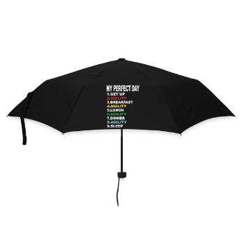 Mein Perfekter Tag Agility - Regenschirm (klein) - Schwarz - Vorne