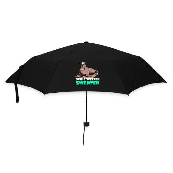 Walross Leuchtturm Norddeutsche Schietwetter - Regenschirm (klein) - Schwarz - Vorne