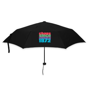 January 1972 50th Birthday Chaos since 1972 - Umbrella (small) - black - Front