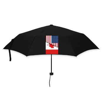 États-Unis Canada Drapeau canadien Double citoyenneté américaine - Parapluie standard - noir - Devant