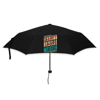 Nach Lehrling und Geselle Meister bestanden - Regenschirm (klein) - Schwarz - Vorne
