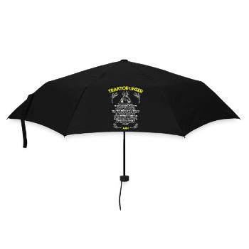 Traktor Unser Bauer Landwirt Spruch - Regenschirm (klein) - Schwarz - Vorne