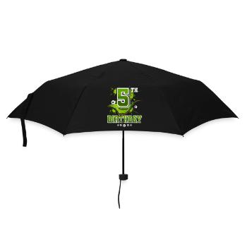 5. Geburtstag Fußball 5 Jahre - Regenschirm (klein) - Schwarz - Vorne