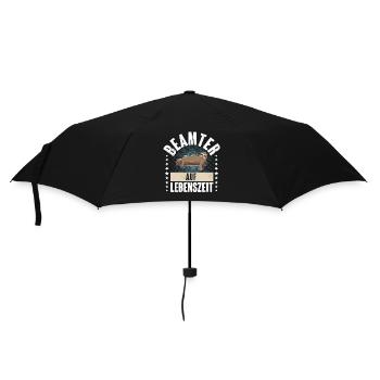 Beamter auf Lebenszeit - Regenschirm (klein) - Schwarz - Vorne