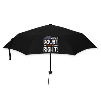 En cas de doute, Mme Doctor of Law a une thèse de doctorat - Parapluie standard - noir - Devant