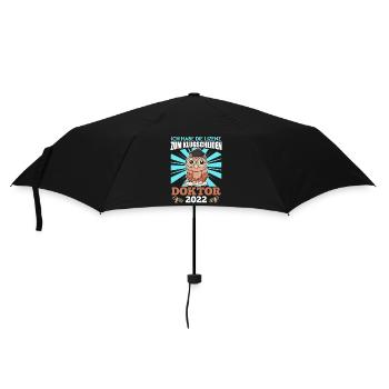 Lizenz zum Klugscheißen Doktor 2022 Promotion - Regenschirm (klein) - Schwarz - Vorne