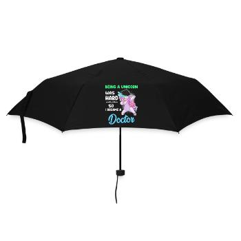 Doktor Einhorn 2022 Promotion Disputation - Regenschirm (klein) - Schwarz - Vorne