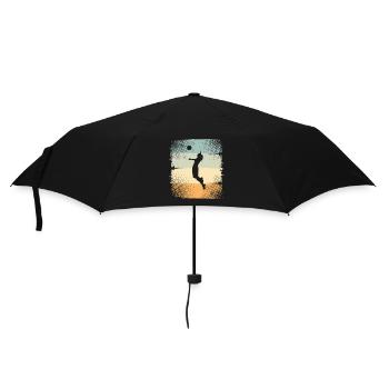 Volleyball - Regenschirm (klein) - Schwarz - Vorne