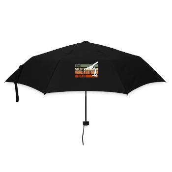 Eat Sleep Wing Foil Wing Surf Wingsurf - Umbrella (small) - black - Front