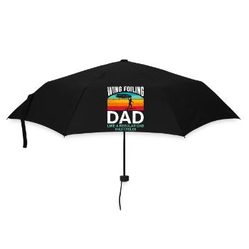 Wing Foiling Dad like normal but cooler Wing Surf - Regenschirm (klein) - Schwarz - Vorne
